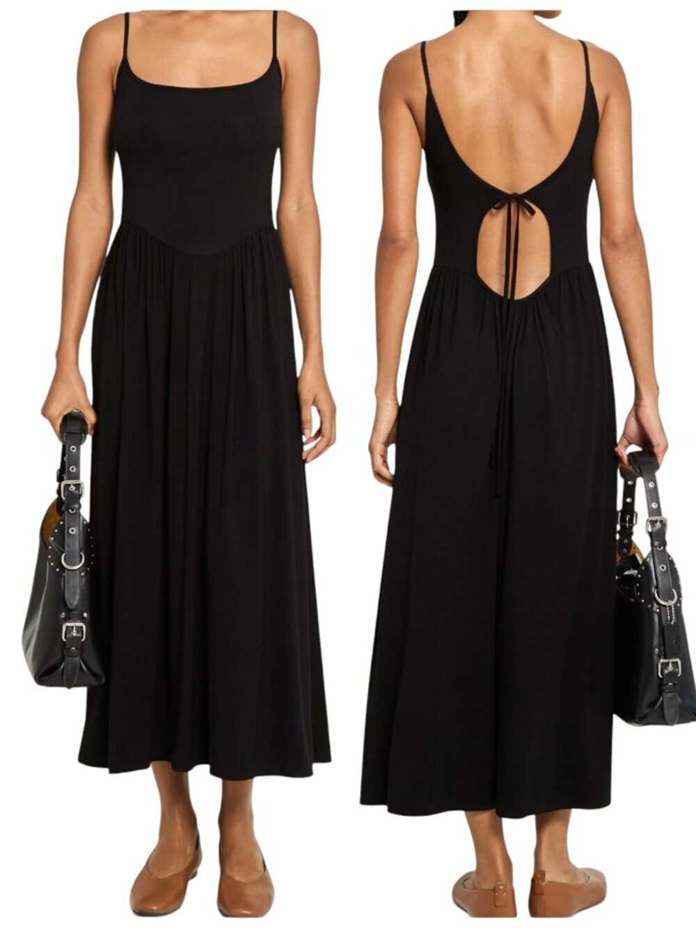 o.p.t. Witney Black Open Back Maxi Dress NWT Small
